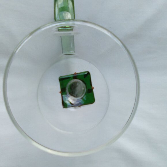 Glass Cup with Hand Blown Glass Christmas Figurine Inside - Picture 4 of 7